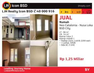 Neo Catalonia Nusa Loka BSD City lokasi di Serpong, tersedia melalui melalui situs Olx