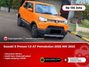 Jual bekas ODO 195 KM Suzuki S Presso S-Presso 1.0 AT Pemakaian 2025 NIK 2023,lokasi di 