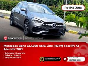Jual bekas PAJAK PANJANGMercedes Benz GLA200 AMG Line AT Abu 2021 2022,lokasi di 