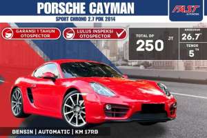 Jual bekas PORSCHE CAYMAN 2014 SPORT CHRONO 2.7 PDK LOW KM.17RB PJK PJG F7ST,lokasi di 