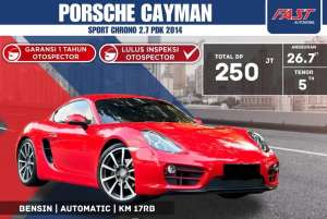 Jual bekas PORSCHE CAYMAN 2014 SPORT CHRONO 2.7 PDK LOW KM.17RB PAJAK PNJNG F2ST,lokasi di 