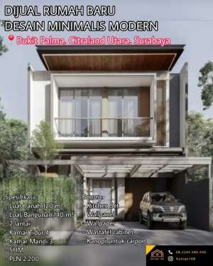 Rumah Baru Minimalis Modern Bukit Palma Grandia Classica Citraland lokasi di Citraland, tersedia melalui melalui situs Olx