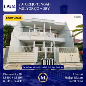 Rumah Baru Sutorejo Tengah Mulyosari Mulyorejo dkt ITS MERR Kenjeran lokasi di Gubeng, tersedia melalui melalui situs Olx
