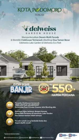 Rumah Cluster Edelweis Podomoro Tenjo Dekat Strasiun Tenjo lokasi di Tenjo, tersedia melalui melalui situs Olx