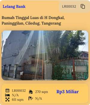 RUMAH DI H DONGKAL, PANINGGILAN, CILEDUG ,TANGERANG lokasi di Ciledug, tersedia melalui melalui situs Olx