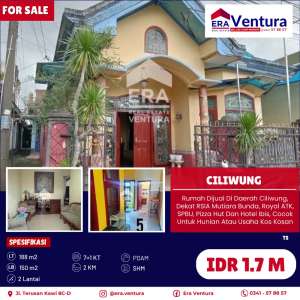 Rumah Dijual Di Daerah Ciliwung, Dekat RSIA Mutiara Bunda lokasi di Blimbing, tersedia melalui melalui situs Olx