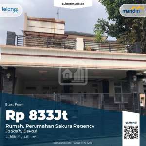 Rumah dijual, Sakura Regency, Jatiasih, Bekasi, Jawa Barat lokasi di Jatiasih, tersedia melalui melalui situs Olx