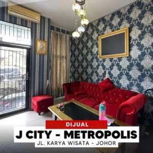 Rumah dua lantai komplek J-City cluster J-metropolis lokasi di Medan Johor, tersedia melalui melalui situs Olx