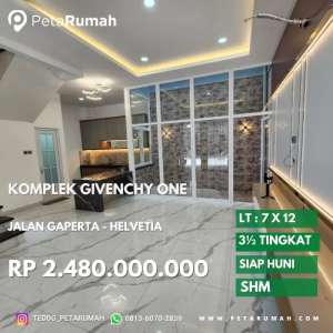 rumah furnish cantik givenchy one tipe prada jalan gaperta helvetia lokasi di Medan Helvetia, tersedia melalui melalui situs Olx