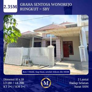 Rumah Graha Sentosa Rungkut dkt STIKOM MERR Semolowaru Nginden UBAYA lokasi di Gubeng, tersedia melalui melalui situs Olx