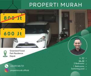 Rumah Greenland Forest Park JUAL RUMAH MURAH di bawah harga pasar lokasi di Bojongsari, tersedia melalui melalui situs Olx