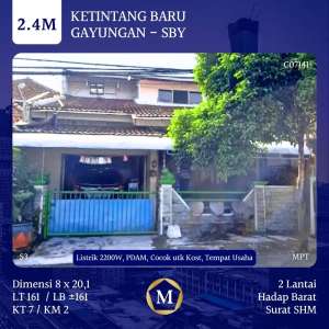 Rumah Ketintang Baru dkt Gayungan Gayungsari Jambangan Ahmad Yani lokasi di Gubeng, tersedia melalui melalui situs Olx