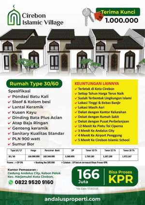 Rumah Kota Cirebon - Cirebon Islamic Village lokasi di Harjamukti, tersedia melalui melalui situs Olx