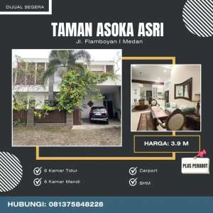 RUMAH MEWAH 2 LANTAI DI TAMAN ASOKA ASRI HARGA TERJANGKAU PLUS PERABOT lokasi di Medan Tuntungan, tersedia melalui melalui situs Olx