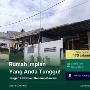 RUMAH MODERN MINIMALIS lokasi di Sukun, tersedia melalui melalui situs Olx