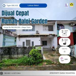 RUMAH NAGOYA BALOI GARDEN BELAKANG GRAND BATAM MALL lokasi di Lubuk Baja, tersedia melalui melalui situs Olx