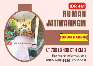 Rumah Tinggal Kios Kost Kostan Jatiwaringin Jakarta Timur lokasi di Pondok Gede, tersedia melalui melalui situs Olx