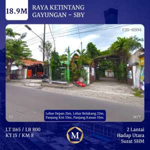 Rumah Usaha Raya Ketintang Gayungan dkt Jambangan Ahmad Yani Tol Waru lokasi di Gubeng, tersedia melalui melalui situs Olx