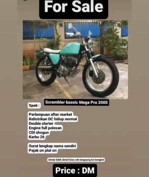 Jual bekas Scrambler Honda megapro,lokasi di Cempaka Putih