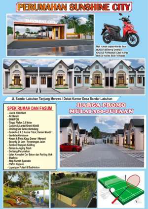 Segera milik Rumah Baru Harga Cash 388 lokasi di Tanjung Morawa, tersedia melalui melalui situs Olx