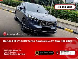 Jual bekas SENSING Honda HR-V HRV HR V 1.5 RS Turbo Panoramic AT Abu NIK 2022,lokasi di 