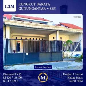 SIAP HUNI JUAL RUMAH RUNGKUT BARATA SURABAYA 1LT TERAWAT SHM MURAH lokasi di Gubeng, tersedia melalui melalui situs Olx