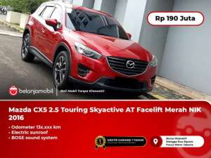 Jual bekas SUNROOFMazda CX5 CX 5 2.5 Touring Skyactive AT Merah 2016 2017,lokasi di 