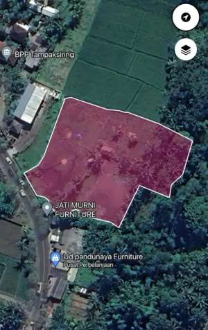 Tanah 45 are Pejeng dekat Empathy internatonal school lokasi di Tampak Siring, tersedia melalui melalui situs Olx