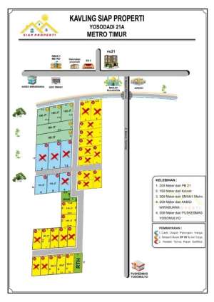 Tanah kavling dekat PB SWALAYAN 21 Metro Timur lokasi di Metro Timur, tersedia melalui melalui situs Olx