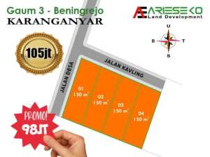 Tanah Kavling Gaum Tasikmadu Karanganyar Solo lokasi di Tasikmadu, tersedia melalui melalui situs Olx