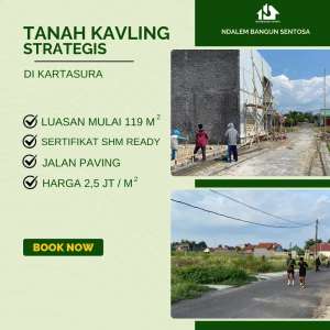 TANAH KAVLING STRATEGIS DI KARTASURA DEKAT KAMPUS DAN KOTA SOLO lokasi di Laweyan, tersedia melalui melalui situs Olx