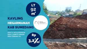 Tanah Luas Hegarmanah 5 Menit ke UNPADJATOS, Akses Mobil Mudah lokasi di Jatinangor, tersedia melalui melalui situs Olx