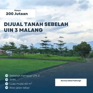 Tanah murah akses perumahan view pegunungan dekat UIN 3 lokasi di Dau, tersedia melalui melalui situs Olx