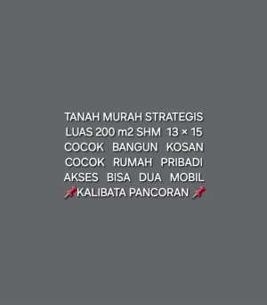 TANAH MURAH STRATEGIS KALIBATA PANCORAN 550 METER JL RAYA PASAR MINGGU lokasi di Cilandak, tersedia melalui melalui situs Olx
