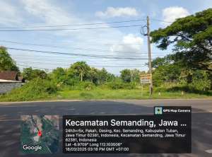 Tanah Pinggir Jalan raya Tuban - Surabaya lokasi di Semanding, tersedia melalui melalui situs Olx