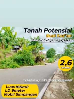 Tanah Potensial Mojosongo Jebres Surakarta lokasi di Jebres, tersedia melalui melalui situs Olx
