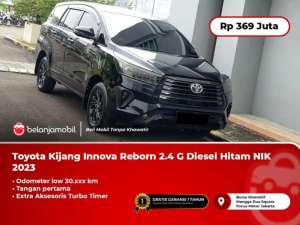 Jual bekas TANGAN PERTAMAToyota Kijang Innova Reborn 2.4 G Diesel Hitam 2023,lokasi di 