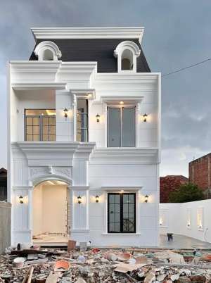 TOWNHOUSE MEWAH 3 LANTAI KONSEP AMERICAN CLASSIC DENGAN ATTIC ROOM lokasi di Beji, tersedia melalui melalui situs Olx