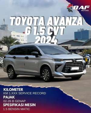 Jual bekas Toyota Avanza 1.5 G Facelift 2024 Non TSS Silver Matic,lokasi di 
