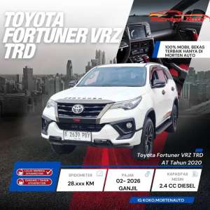 Jual bekas Toyota Fortuner VRZ TRD 2.4 Diesel AT Tahun 2020 Km 28 Rb Antik,lokasi di 
