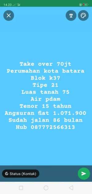 TURUN HARGA RUMAH 65 JUTA SAJA lokasi di Solear, tersedia melalui melalui situs Olx