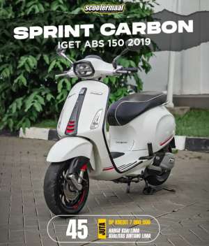 Jual bekas VESPA SPRINT CARBON IGET ABS 150 2019,lokasi di Duren Sawit