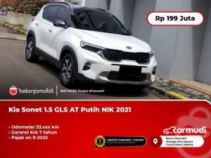 Jual bekas 2021 KIA Sonet 1.5 Smart SUV GLS AT Putih 20212022 GARANSI 7THN,lokasi di DKI Jakarta