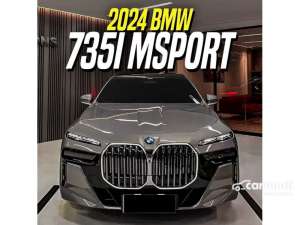 Jual bekas 2024 BMW 735i 3.0 M Sport Sedan Sparkling Copper Grey on Brown Facelift New Model Msport Abu-abu,lokasi di DKI Jakarta