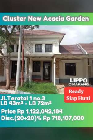 CLUSTER NEW ACACIA GARDEN LIPPO CIKARANG DEKAT DENGAN AEON MALL. lokasi di Jatimakmur, tersedia melalui melalui situs Olx