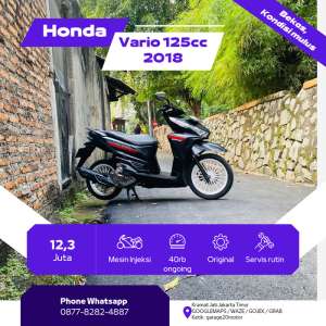 Jual bekas Honda Vario 125cc Pgm Fi Tahun 2018,lokasi di Jakarta Timur