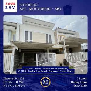 Rumah Sutorejo Utara Mulyosari dkt ITS Kertajaya Dharmahusada Kenjeran lokasi di Gubeng, tersedia melalui melalui situs Olx