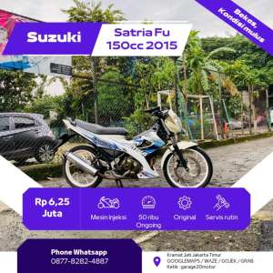 Jual bekas Suzuki Satria Fu 150cc Pgm Fi Tahun 2015,lokasi di Jakarta Timur