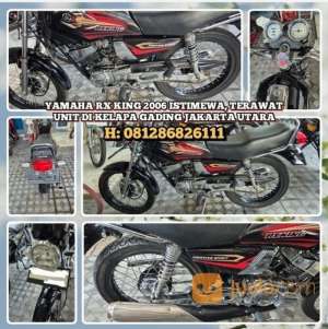 Jual bekas YAMAHA RX KING TAHUN 2006 BARANG SIMPANAN, TERAWAT ISTIMEWA, NOPOL ACEH. UNIT DI JAKUT,lokasi di Kota Jakarta Pusat