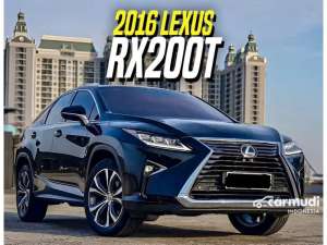 Jual bekas 2016 Lexus RX 200t 2.0 Luxury SUV Black on Brown RX200 t RX200t RX 200 Hitam,lokasi di DKI Jakarta